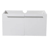 Fresca FCB8090WH Vista 36" White Modern Bathroom Base Cabinet