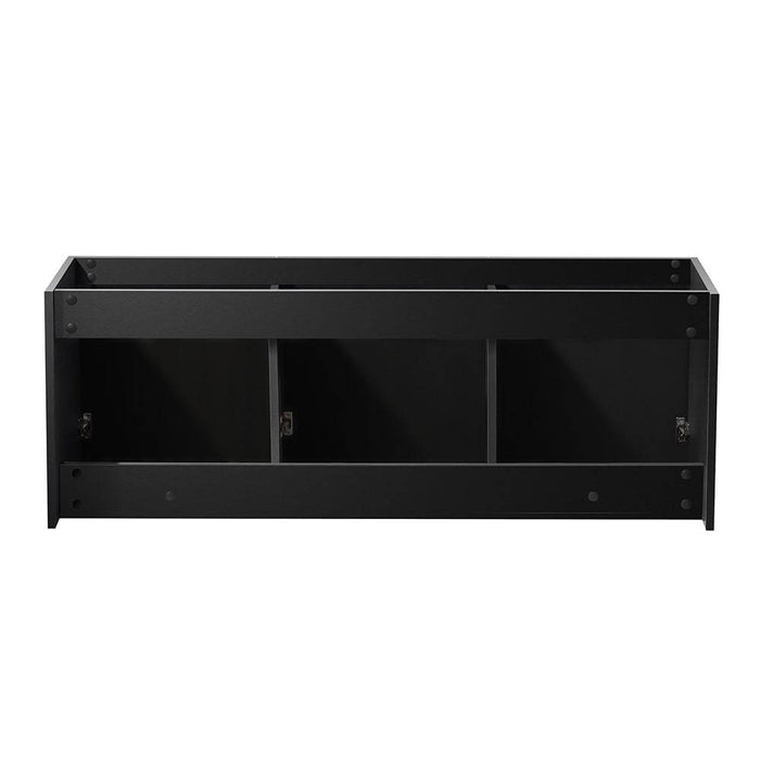 Fresca FCB8093BW Vista 60" Black Wall Hung Single Sink Modern Bathroom Cabinet