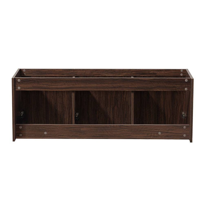 Fresca FCB8093GW Vista 60" Walnut Wall Hung Single Sink Modern Bathroom Cabinet