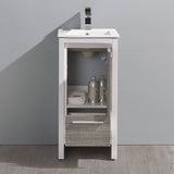 Fresca FCB8118HA-I Allier Rio 16" Ash Gray Modern Bathroom Cabinet with Sink