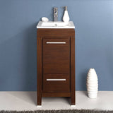 Fresca FCB8118WG-I Allier 16" Wenge Brown Modern Bathroom Cabinet with Sink