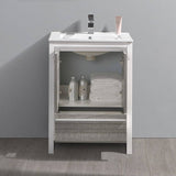 Fresca FCB8125HA-I Allier Rio 24" Ash Gray Modern Bathroom Cabinet with Sink