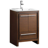 Fresca FCB8125WG-I Allier 24" Wenge Brown Modern Bathroom Cabinet with Sink