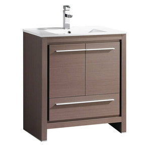 Fresca FCB8130GO-I Allier 30" Gray Oak Modern Bathroom Cabinet with Sink