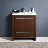 Fresca FCB8130WG-I Allier 30" Wenge Brown Modern Bathroom Cabinet with Sink