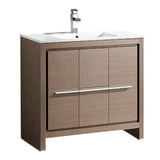 Fresca FCB8136GO-I Allier 36" Gray Oak Modern Bathroom Cabinet with Sink