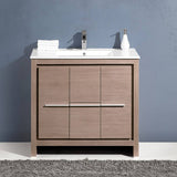 Fresca FCB8136GO-I Allier 36" Gray Oak Modern Bathroom Cabinet with Sink
