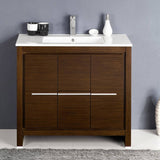 Fresca FCB8136WG-I Allier 36" Wenge Brown Modern Bathroom Cabinet with Sink