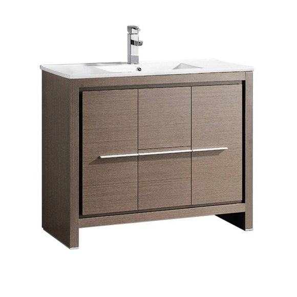 Fresca FCB8140GO-I Allier 40" Gray Oak Modern Bathroom Cabinet with Sink