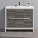 Fresca FCB8140HA-I Allier Rio 40" Ash Gray Modern Bathroom Cabinet with Sink