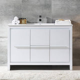 Fresca FCB8148WH-I Allier 48" White Modern Bathroom Cabinet with Sink