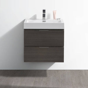 Fresca FCB8324GO-I Valencia 24" Gray Oak Wall Hung Modern Bathroom Vanity