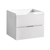Fresca FCB8324WH Valencia 24" Glossy White Wall Hung Modern Bathroom Cabinet