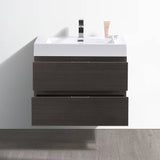 Fresca FCB8330GO-I Valencia 30" Gray Oak Wall Hung Modern Bathroom Vanity