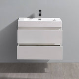 Fresca FCB8330WH-I Valencia 30" Glossy White Wall Hung Modern Bathroom Vanity
