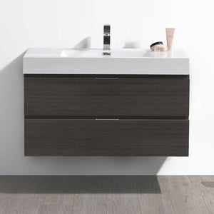 Fresca FCB8342GO-I Valencia 40" Gray Oak Wall Hung Modern Bathroom Vanity