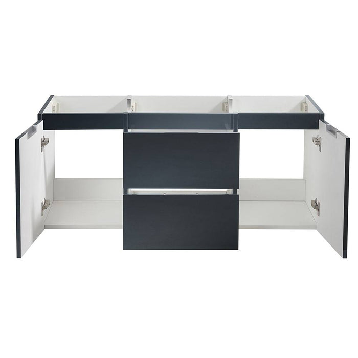 Fresca FCB8348GG Valencia 48" Dark Slate Gray Wall Hung Single Sink Modern Bathroom Cabinet