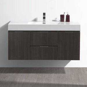 Fresca FCB8348GO-I Valencia 48" Gray Oak Wall Hung Modern Bathroom Vanity