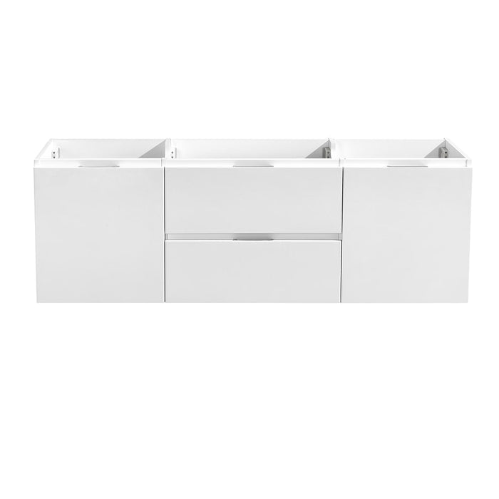 Fresca FCB8348WH Valencia 48" Glossy White Wall Hung Single Sink Modern Bathroom Cabinet