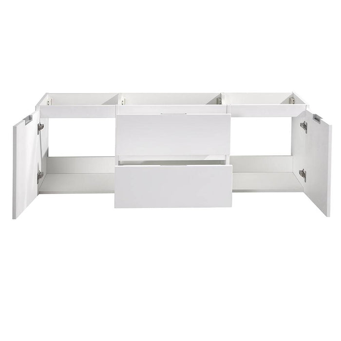 Fresca FCB8348WH Valencia 48" Glossy White Wall Hung Single Sink Modern Bathroom Cabinet