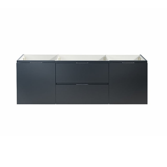 Fresca FCB8360GG Valencia 60" Dark Slate Gray Wall Hung Single Sink Modern Bathroom Cabinet