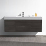 Fresca FCB8360GO-I Valencia 60" Gray Oak Wall Hung Modern Bathroom Vanity