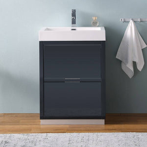 Fresca FCB8424GG-I Valencia 24" Dark Slate Gray Free Standing Modern Bathroom Vanity