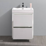 Fresca FCB8424WH-I Valencia 24" Glossy White Free Standing Modern Bathroom Vanity