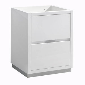 Fresca FCB8424WH Valencia 24" Glossy White Free Standing Modern Bathroom Cabinet