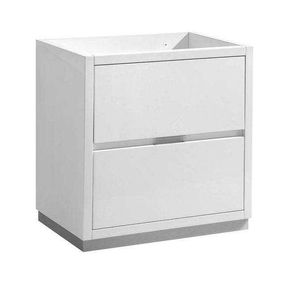Fresca FCB8430WH Valencia 30" Glossy White Free Standing Modern Bathroom Cabinet