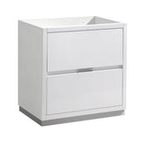 Fresca FCB8430WH Valencia 30" Glossy White Free Standing Modern Bathroom Cabinet