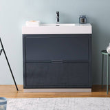 Fresca FCB8436GG-I Valencia 36" Dark Slate Gray Free Standing Modern Bathroom Vanity