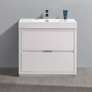 Fresca FCB8436WH-I Valencia 36" Glossy White Free Standing Modern Bathroom Vanity
