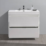 Fresca FCB8442WH-I Valencia 40" Glossy White Free Standing Modern Bathroom Vanity