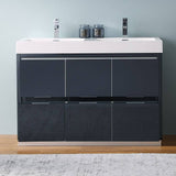 Fresca FCB8448GG-D-I Valencia 48" Dark Slate Gray Free Standing Double Sink Modern Bathroom Vanity