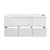 Fresca FCB8448WH-D Valencia 48" Glossy White Free Standing Double Sink Modern Bathroom Cabinet