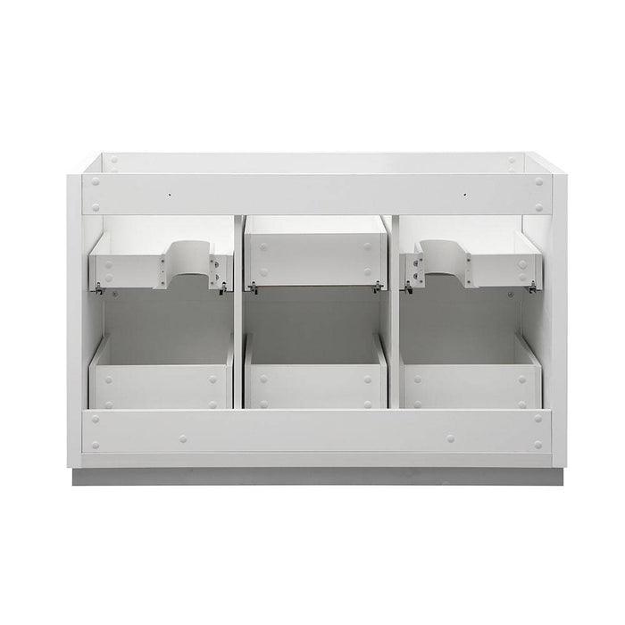 Fresca FCB8448WH-D Valencia 48" Glossy White Free Standing Double Sink Modern Bathroom Cabinet