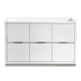 Fresca FCB8448WH Valencia 48" Glossy White Free Standing Single Sink Modern Bathroom Cabinet