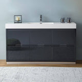 Fresca FCB8460GG-I Valencia 60" Dark Slate Gray Free Standing Modern Bathroom Vanity