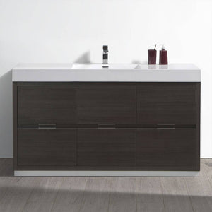 Fresca FCB8460GO-I Valencia 60" Gray Oak Free Standing Modern Bathroom Vanity