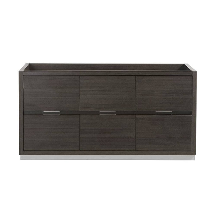 Fresca FCB8460GO Valencia 60" Gray Oak Free Standing Single Sink Modern Bathroom Cabinet