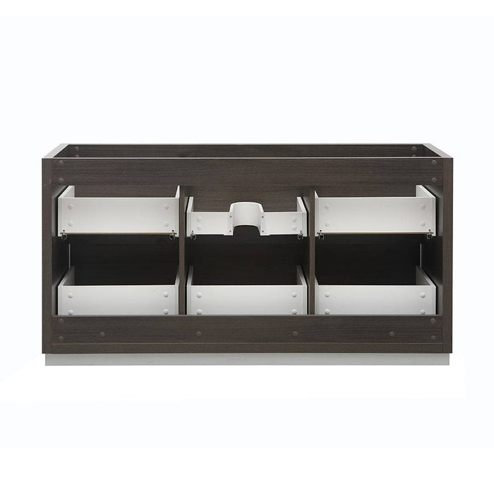 Fresca FCB8460GO Valencia 60" Gray Oak Free Standing Single Sink Modern Bathroom Cabinet
