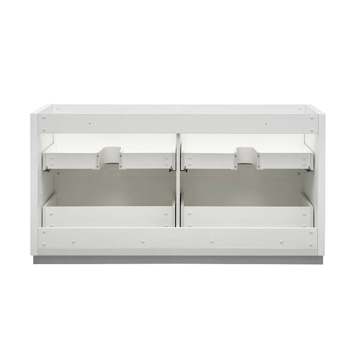 Fresca FCB8460WH-D Valencia 60" Glossy White Free Standing Double Sink Modern Bathroom Cabinet