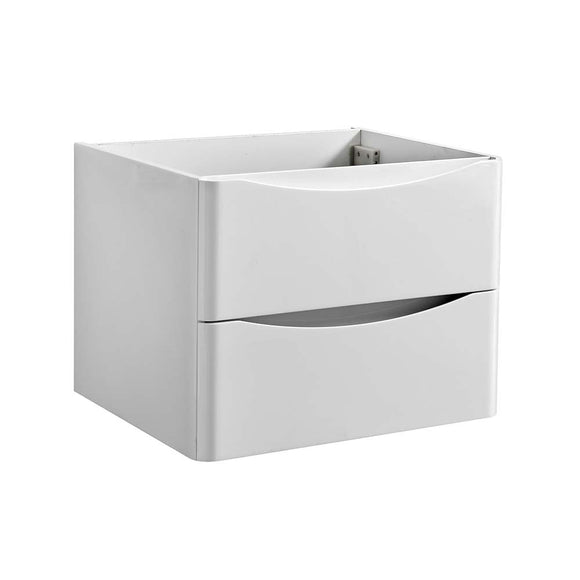 Fresca FCB9024WH Tuscany 24" Glossy White Wall Hung Modern Bathroom Cabinet