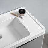 Fresca FCB9032GRG-I Tuscany 32" Glossy Gray Wall Hung Modern Bathroom Cabinet with Integrated Sink