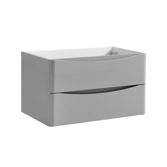 Fresca FCB9032GRG Tuscany 32" Glossy Gray Wall Hung Modern Bathroom Cabinet
