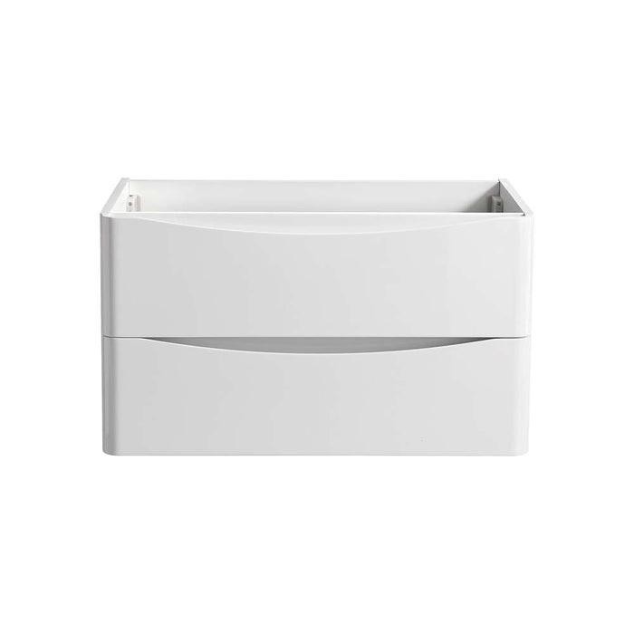 Fresca FCB9032WH Tuscany 32" Glossy White Wall Hung Modern Bathroom Cabinet