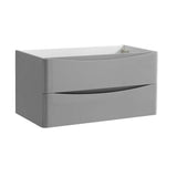 Fresca FCB9036GRG Tuscany 36" Glossy Gray Wall Hung Modern Bathroom Cabinet