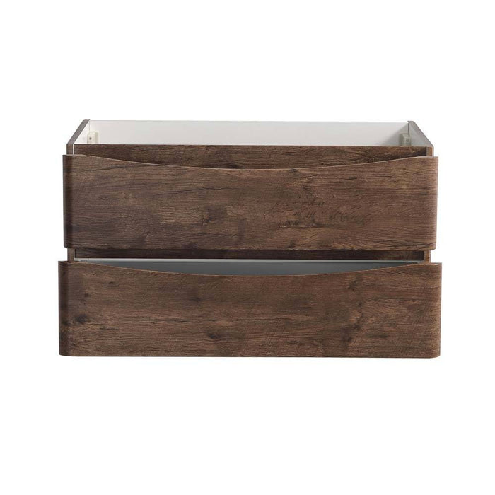 Fresca FCB9036RW Tuscany 36" Rosewood Wall Hung Modern Bathroom Cabinet