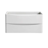 Fresca FCB9036WH Tuscany 36" Glossy White Wall Hung Modern Bathroom Cabinet
